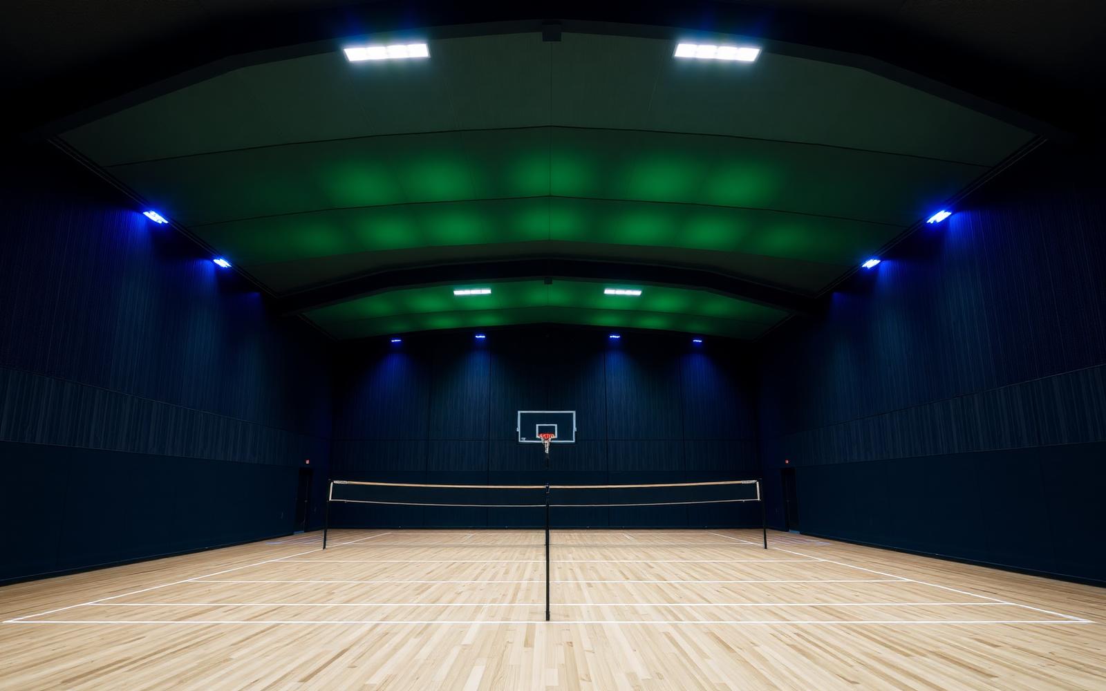 Indoor wooden courts